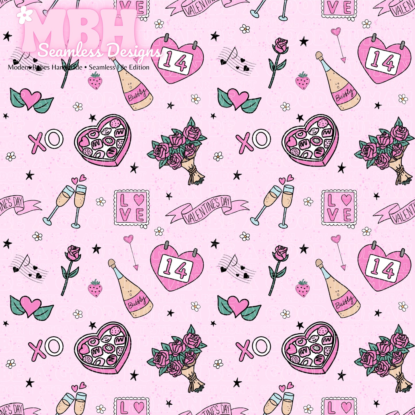 Speckled Romantic Valentine Seamless Pattern