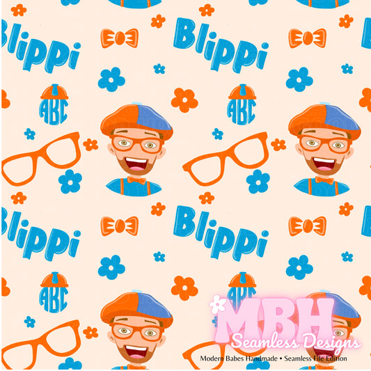 Floral Blippi Seamless Pattern MULTIPLE COLORWAYS