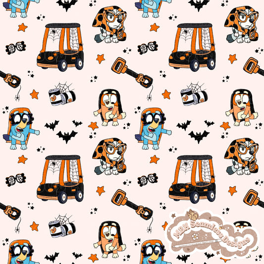 Spooky Grannies Seamless Pattern Multiple Colorways