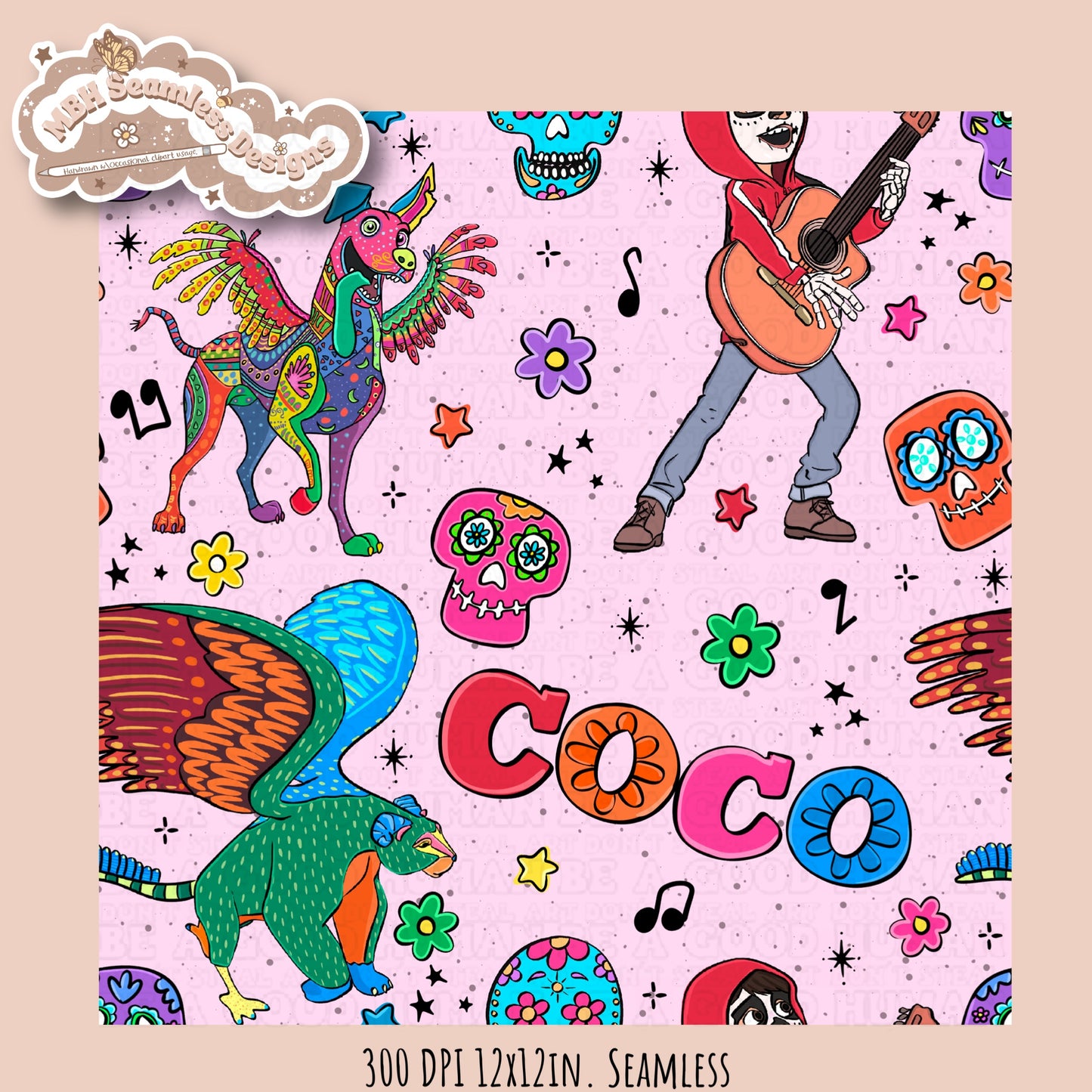 Coco Spirit Animals Seamless Pattern • Multiple Colorways