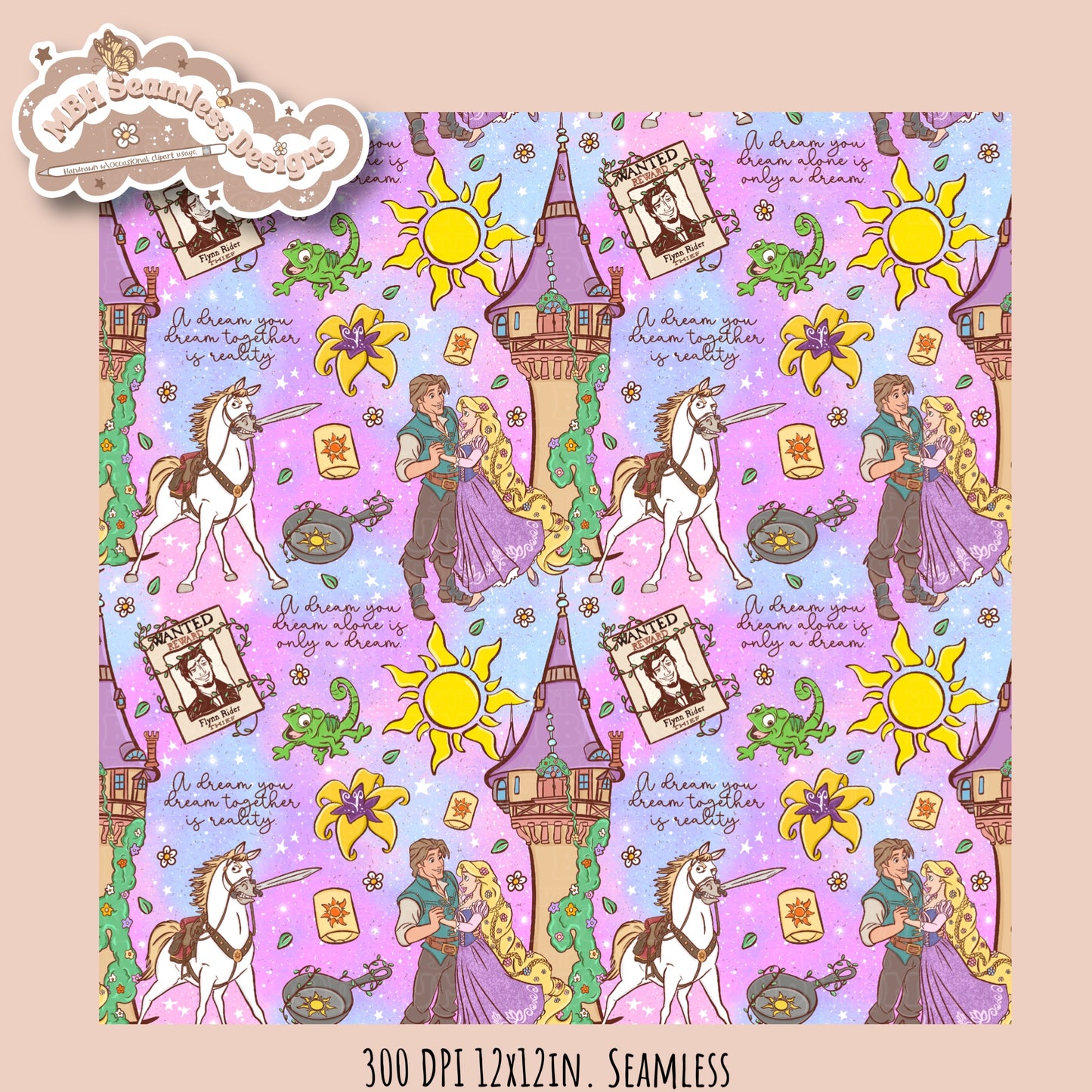 Tangled Seamless Pattern • Multiple Colorway Options