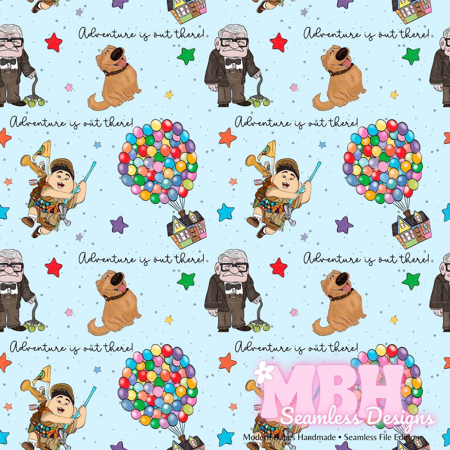 UP Adventure Quote Seamless Pattern MULTIPLE COLORWAYS