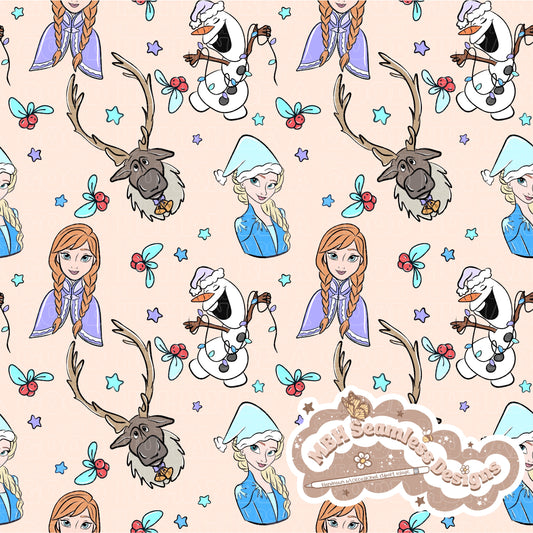 Frozen Colored Winter Seamless Pattern MULTIPLE COLORWAYS