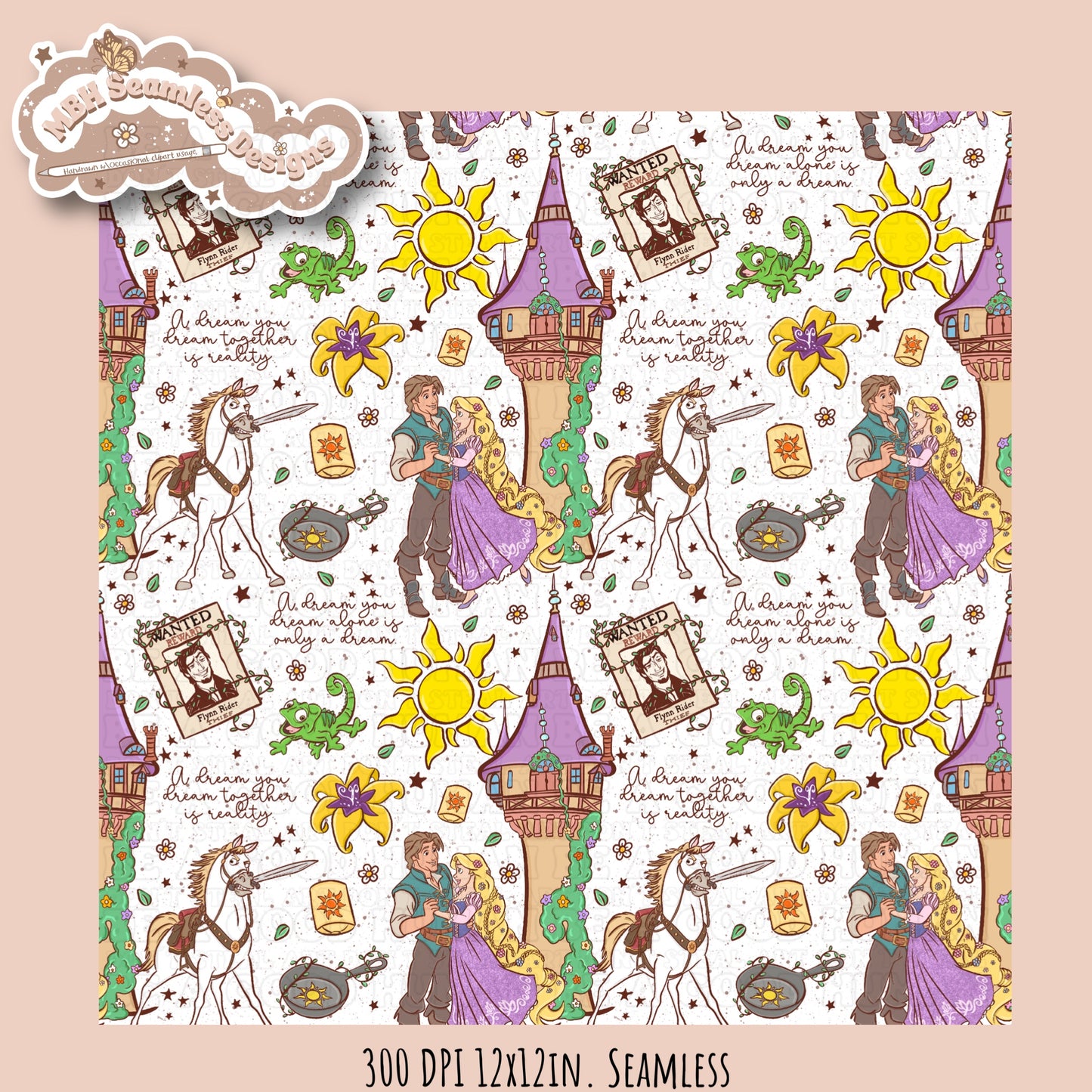 Tangled Seamless Pattern • Multiple Colorway Options