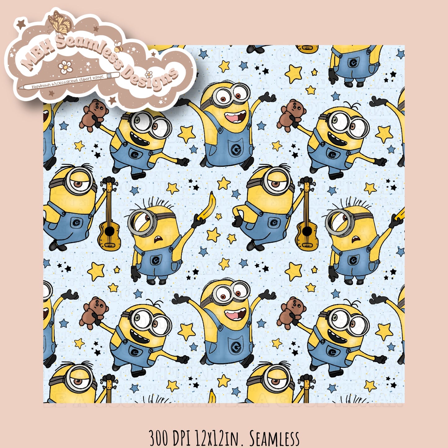 Minions Seamless Pattern MULTIPLE COLORWAYS