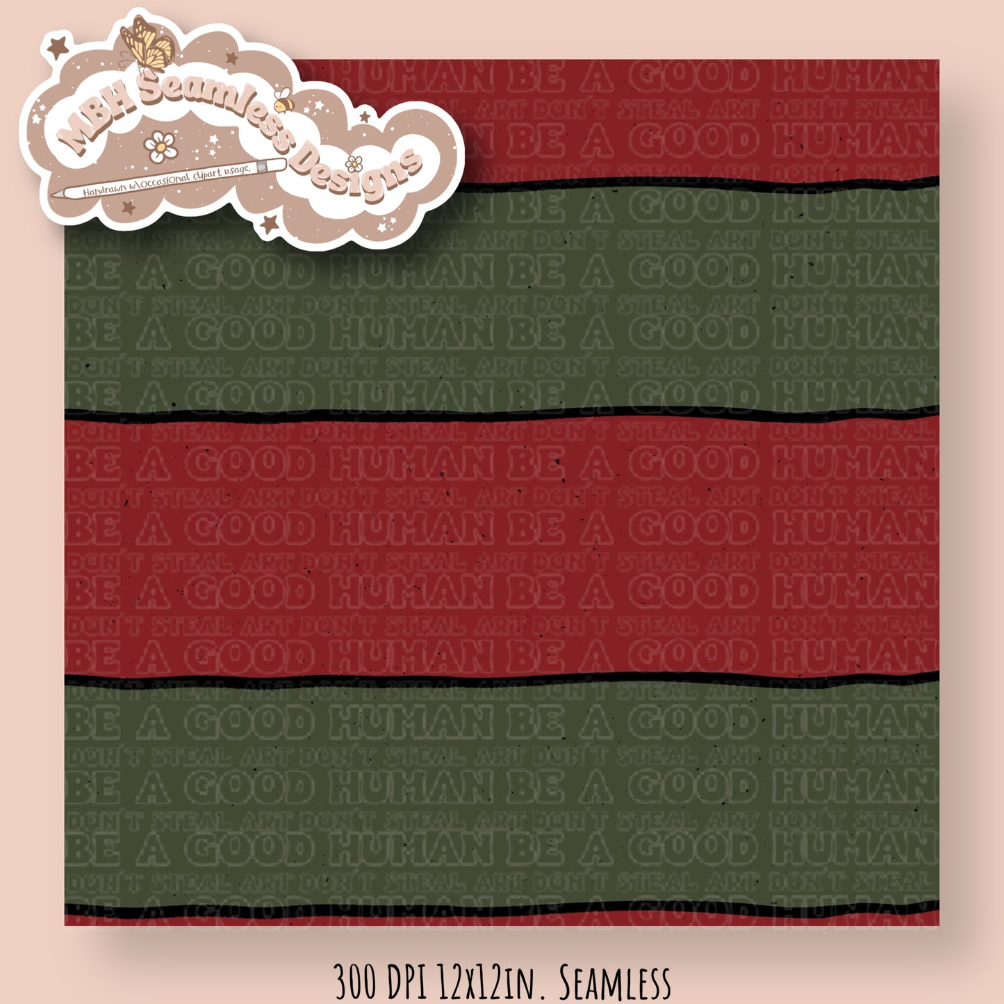 Freddy Stripes Seamless Pattern Two Styles