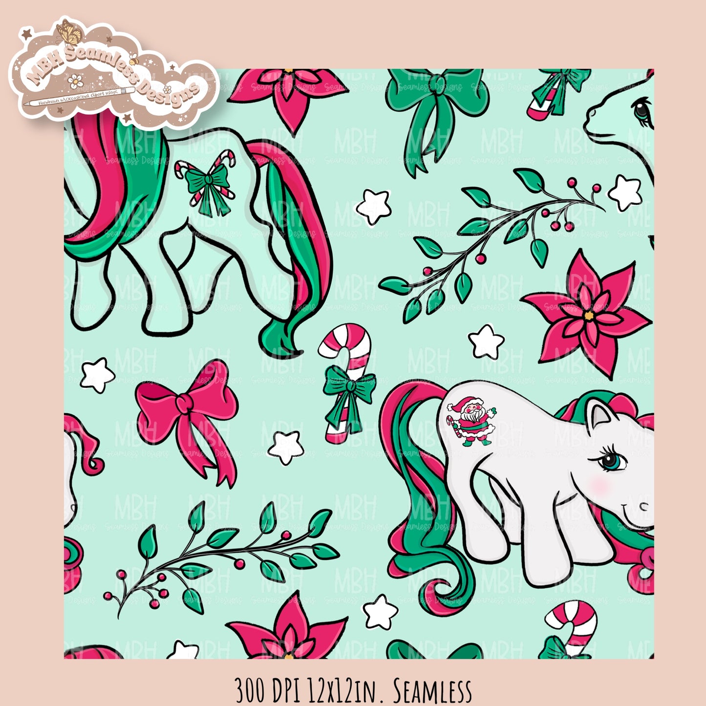 MLP Christmas Seamless Pattern // Assorted Colorways