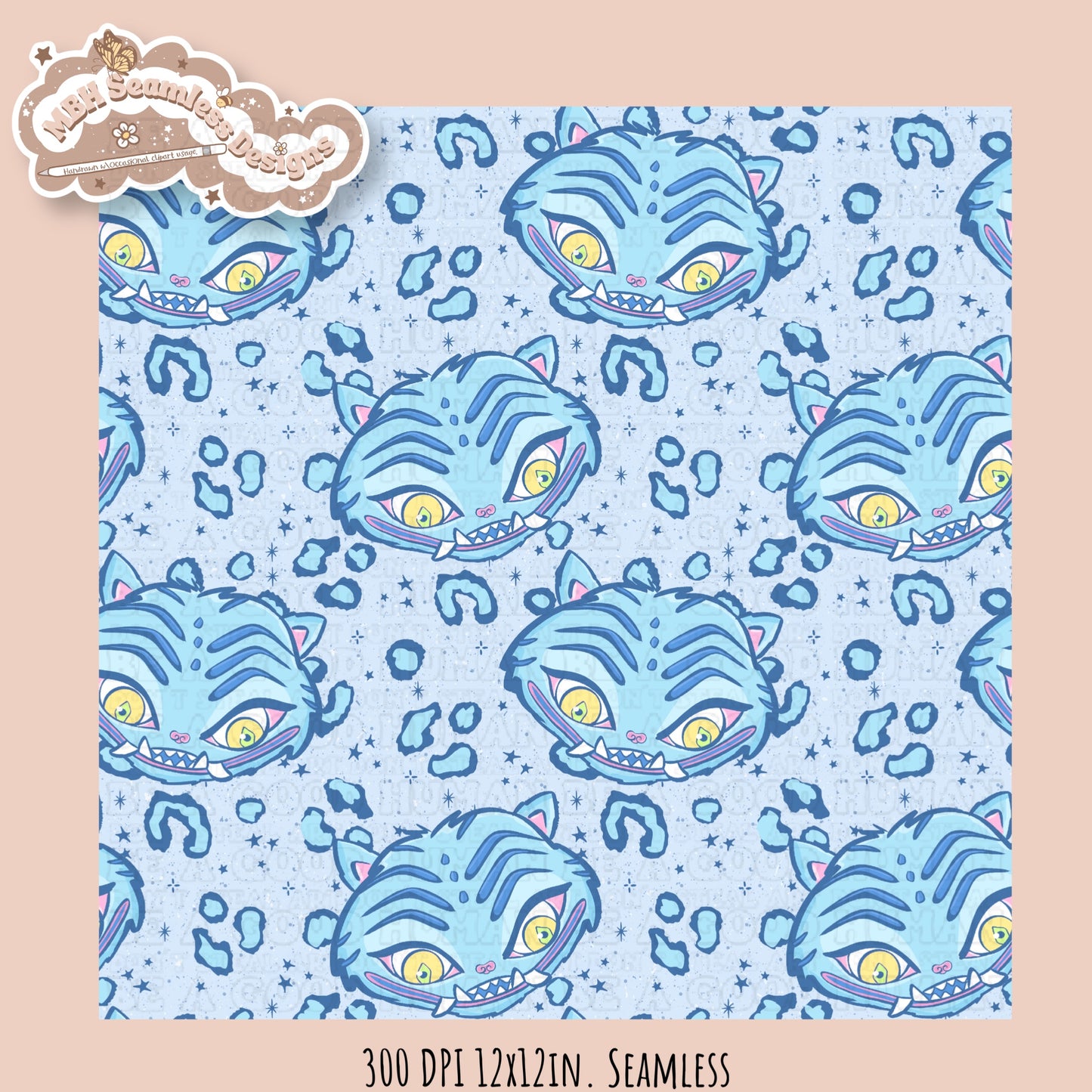 Derpy Cheetah Print Seamless Pattern // Assorted Colorways