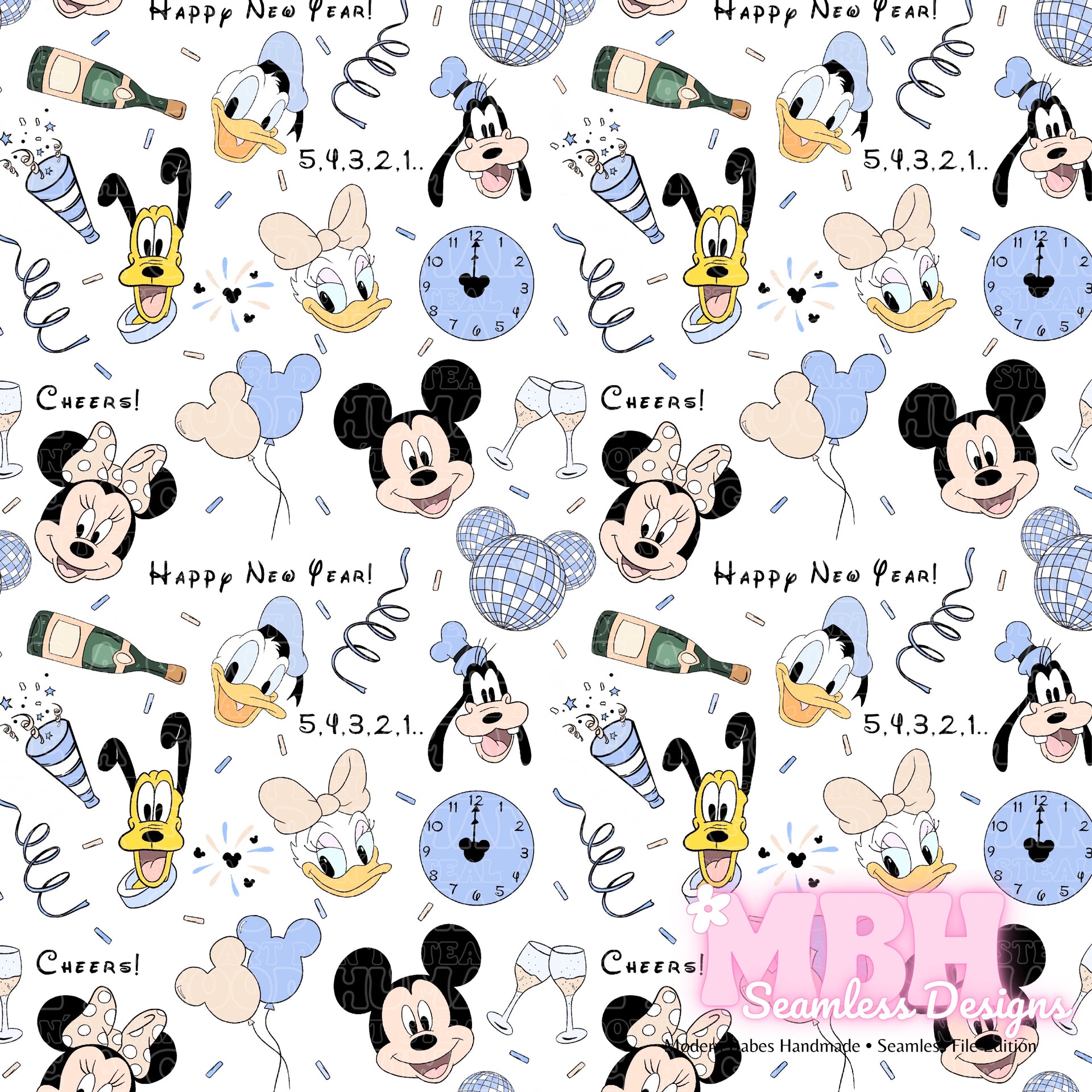 Boujee Teddy Bears Seamless Pattern – MBH Seamless Designs