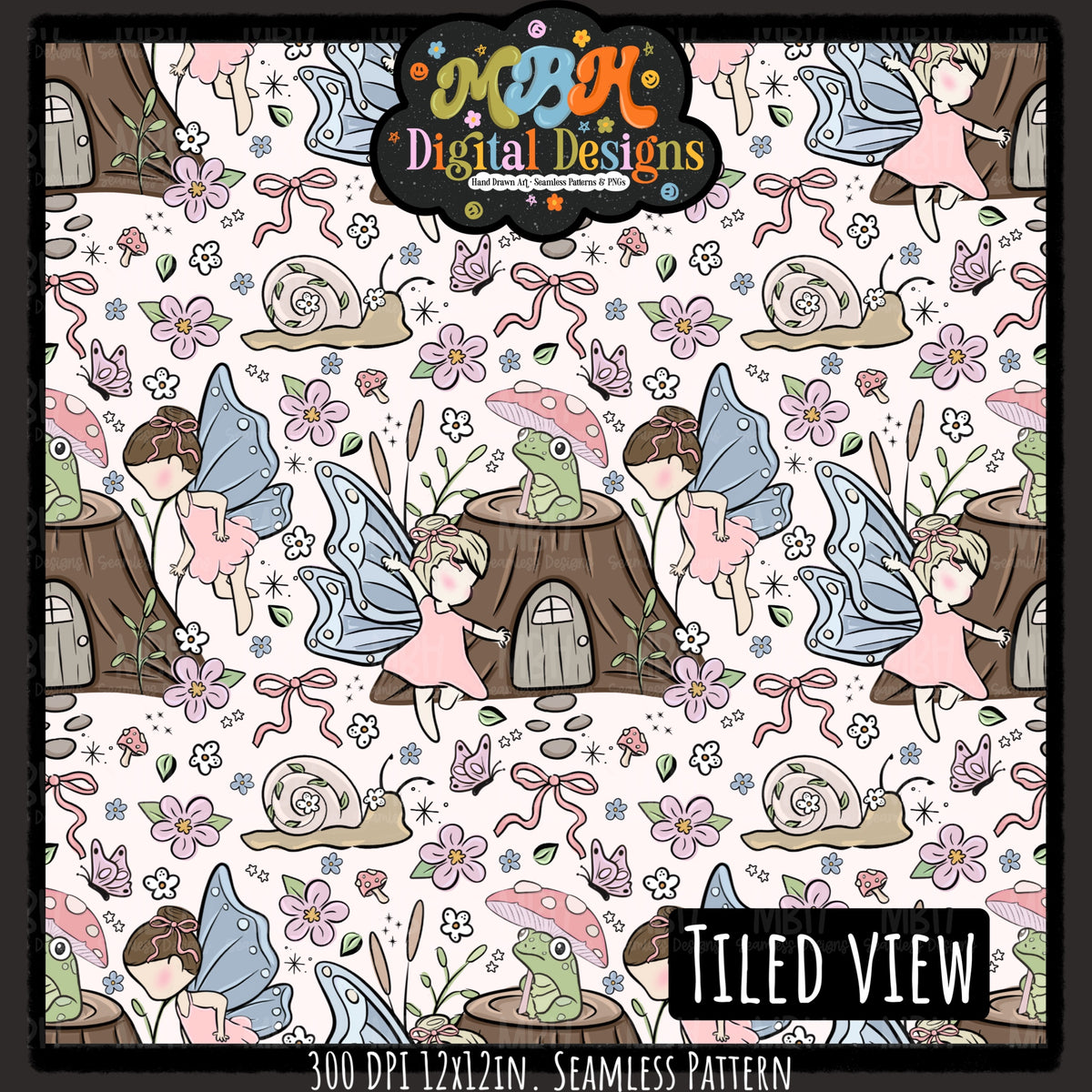 Hextober Day 3 • Whimsy Seamless Pattern // PNG // MULTIPLE COLORWAYS (Hextober files are not available in drives.)