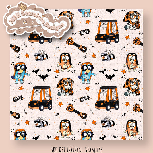 Speckled Spooky Grannies Seamless Pattern & PNG Multiple Colorways