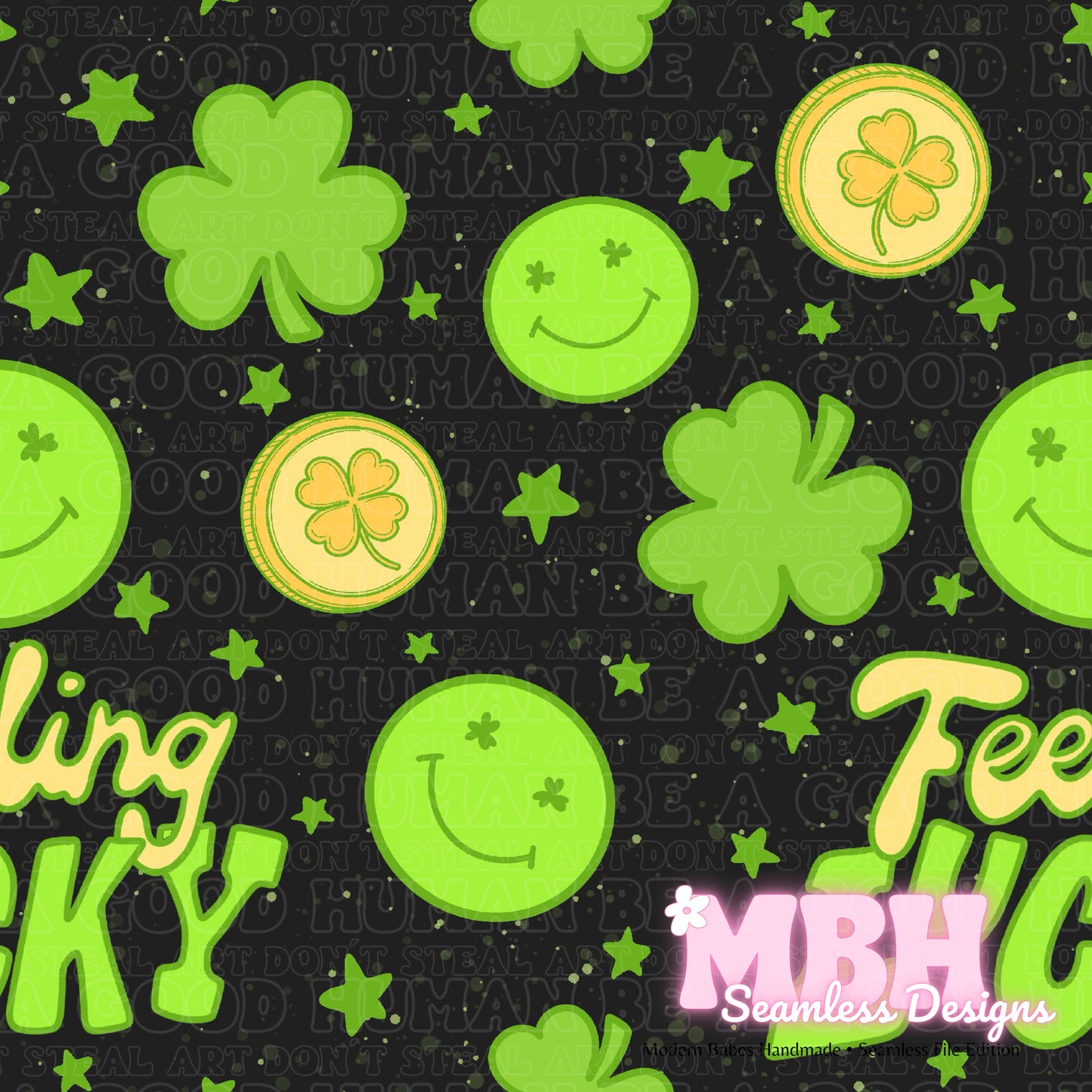 Feeling Lucky Assorted Colorways Seamless Pattern