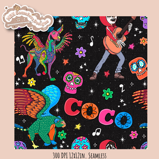 Coco Spirit Animals Seamless Pattern • Multiple Colorways