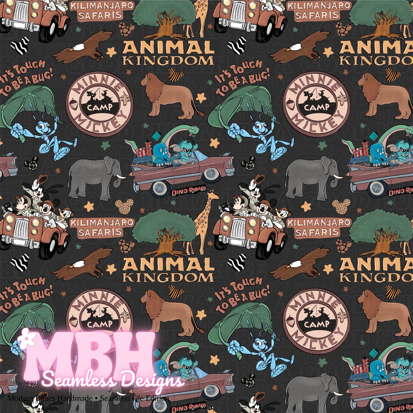 Neutral Animal Kingdom Seamless Pattern MULTIPLE COLORWAYS