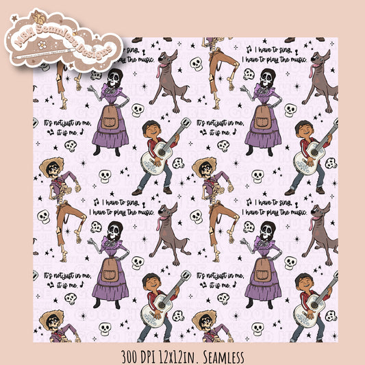 Coco Lyrics Seamless Pattern • Multiple Colorways