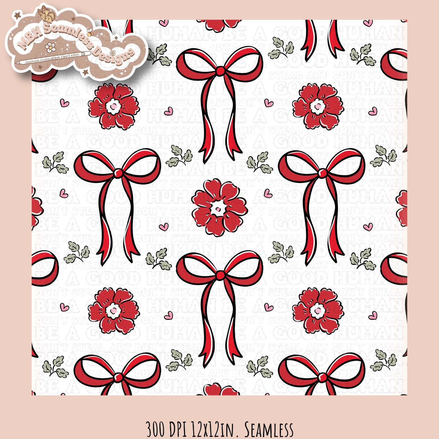 Valentine Dainty Floral Seamless Pattern MULTIPLE COLORWAYS