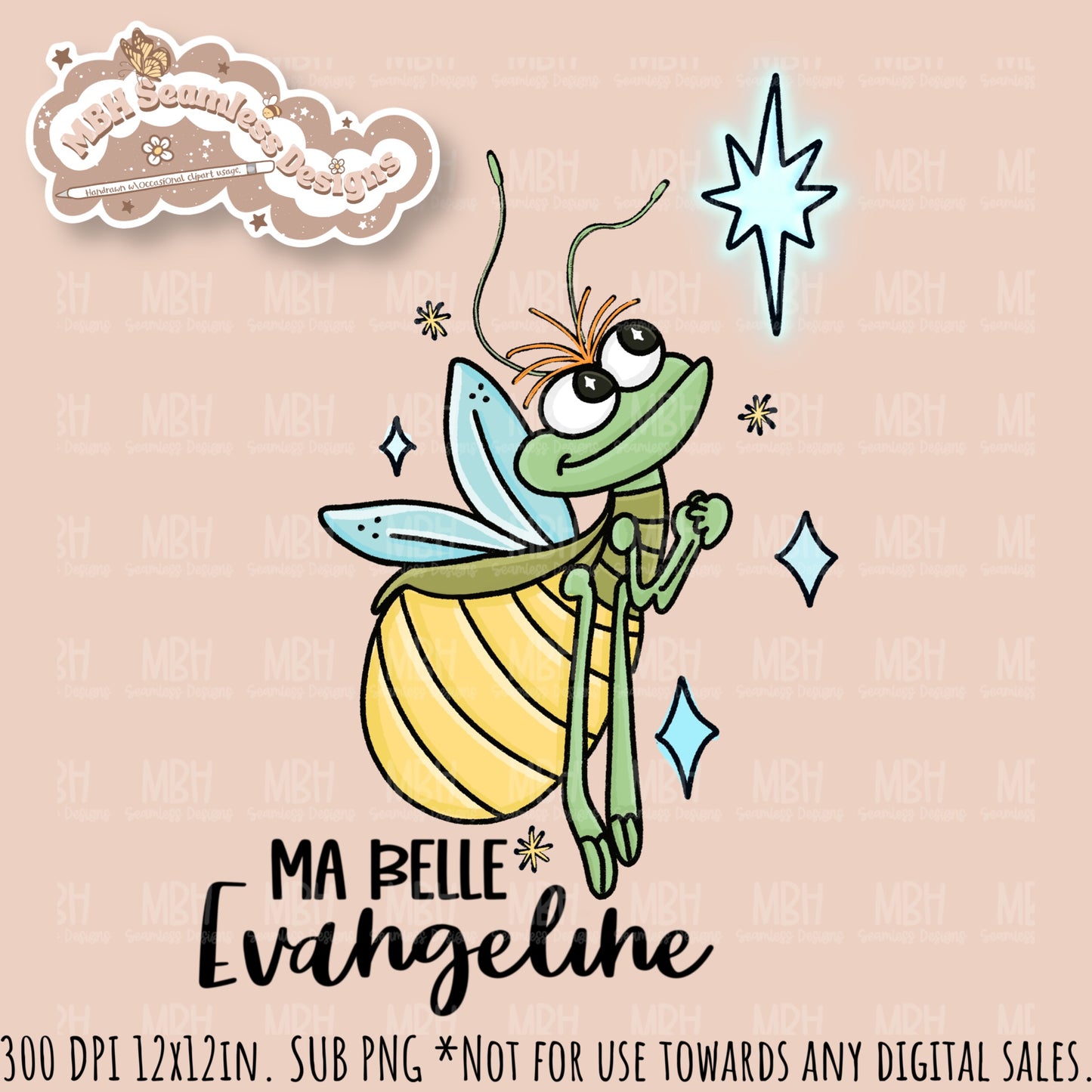 Ray & Evangeline Seamless Pattern // PNG • Multiple Colorway Options