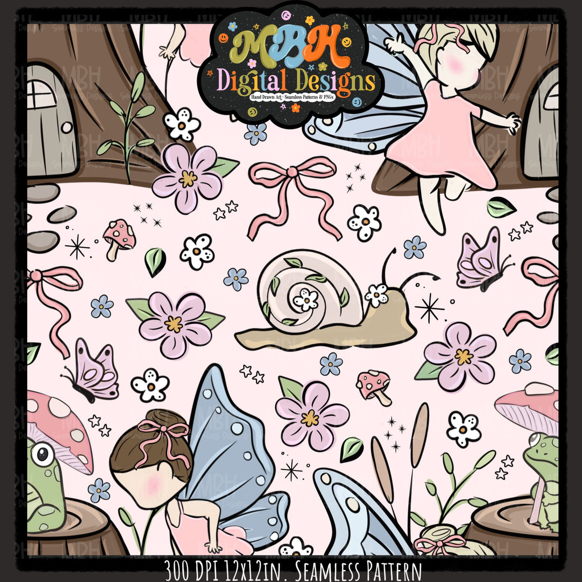 Hextober Day 3 • Whimsy Seamless Pattern // PNG // MULTIPLE COLORWAYS (Hextober files are not available in drives.)