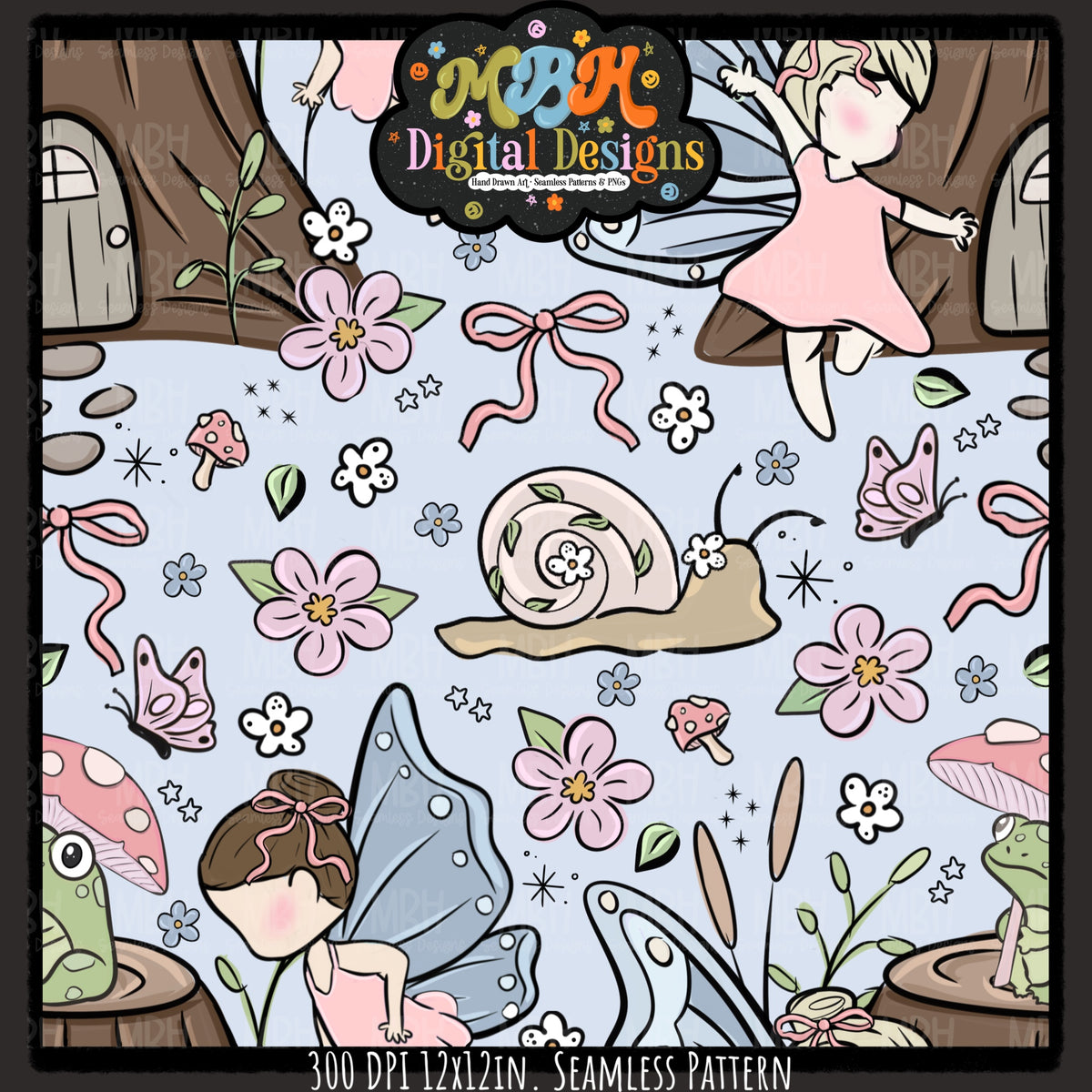 Hextober Day 3 • Whimsy Seamless Pattern // PNG // MULTIPLE COLORWAYS (Hextober files are not available in drives.)
