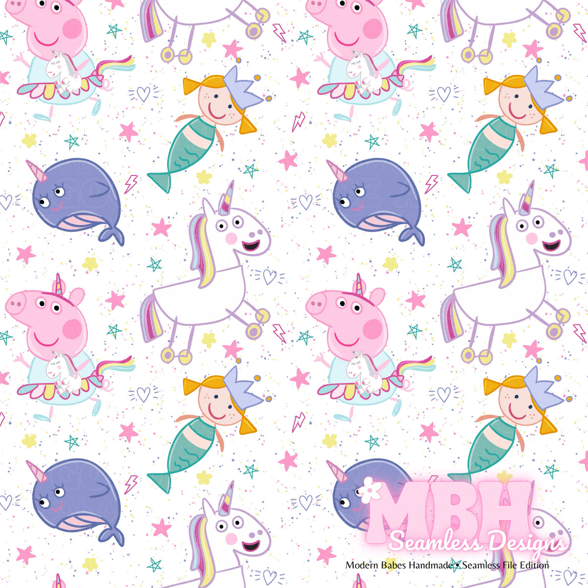 EXCLUSIVE (Not for Fabric Shops) Peppa Magical Friends Seamless Patter ...