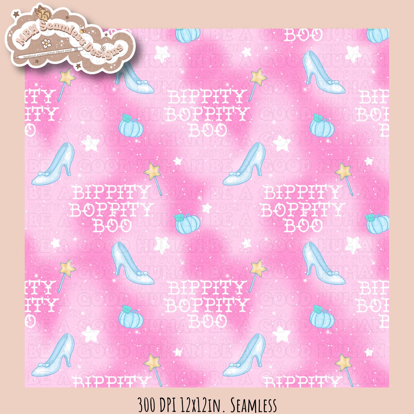 Bippity Boppity Boo Seamless Pattern