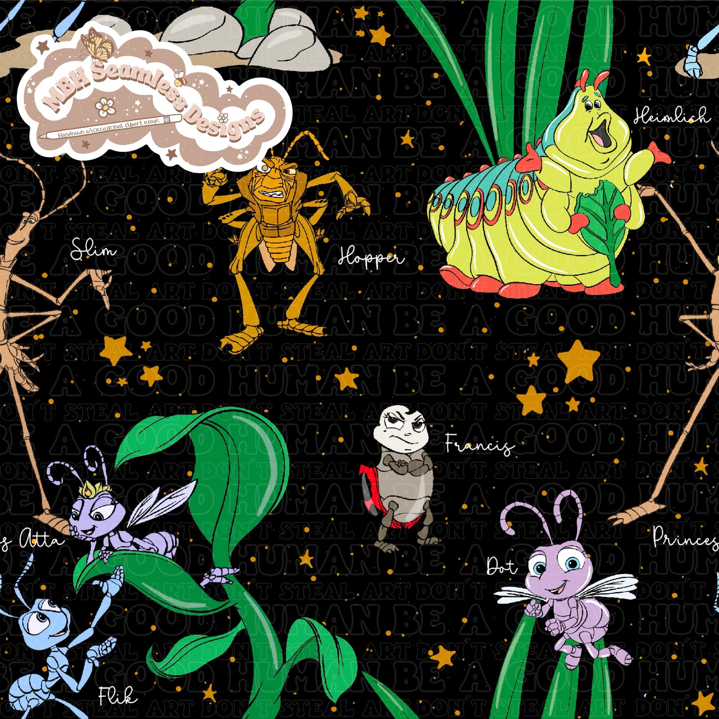 A Bugs Life Starry Names MULTIPLE COLORWAYS