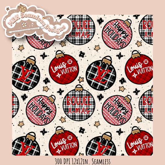 Boujee Plaid Ornaments Seamless MULTIPLE COLORWAYS