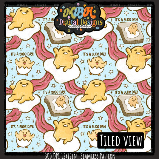 Gude Day Seamless Pattern // PNG // Assorted Colorways