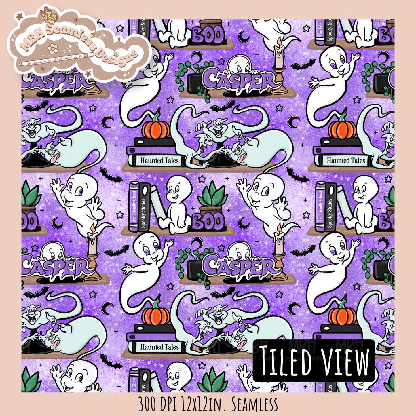 Casper Shelves Seamless Pattern // PNG // Multiple Colorway Options