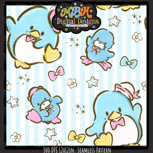 TuxedoSam Seamless Pattern // PNG // Assorted Colorways