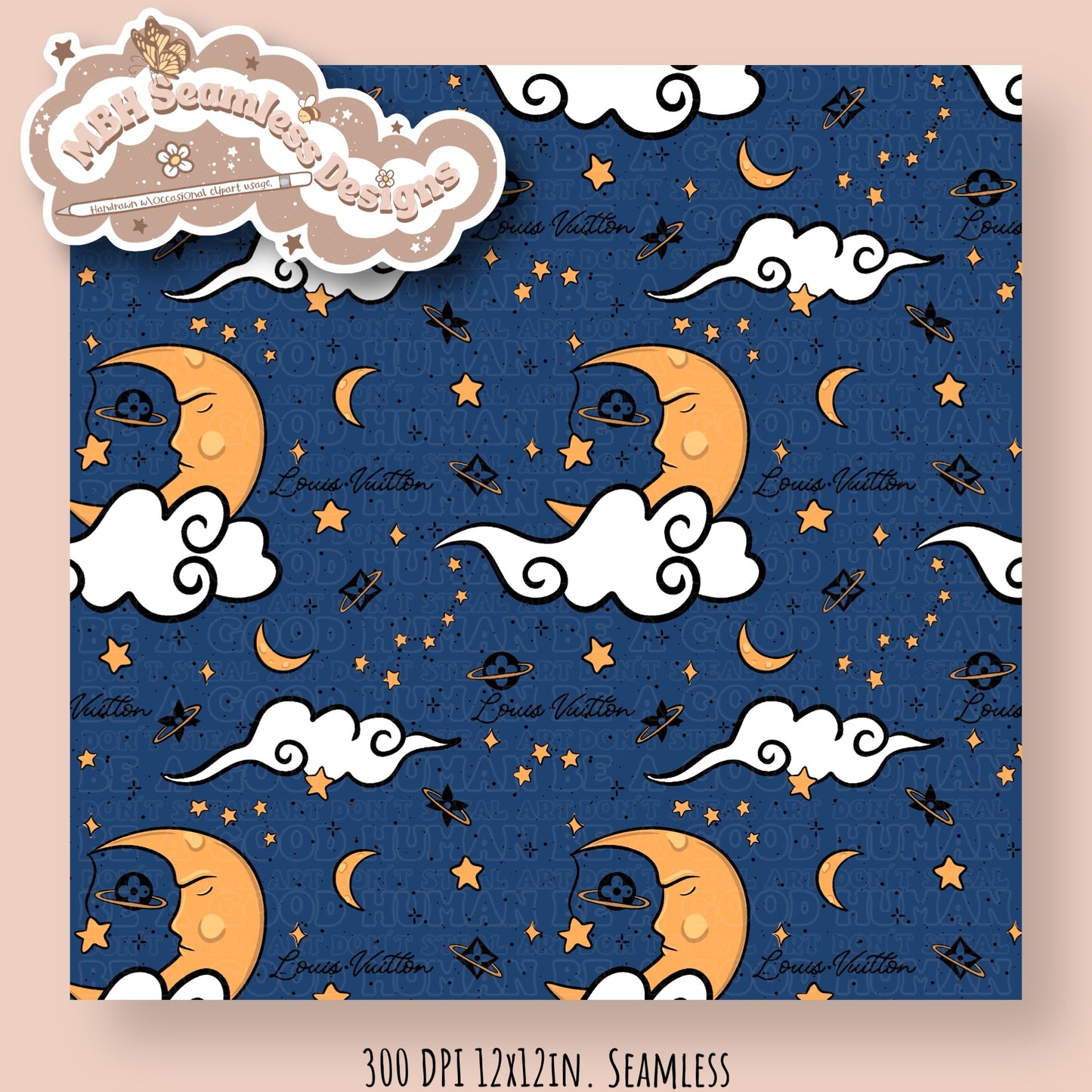 Celestial Boujee Seamless Pattern MULTIPLE COLORWAYS