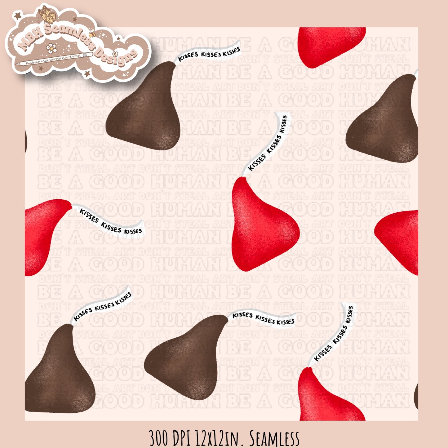 Chocolate Kisses Seamless Pattern MULTIPLE COLORWAYS