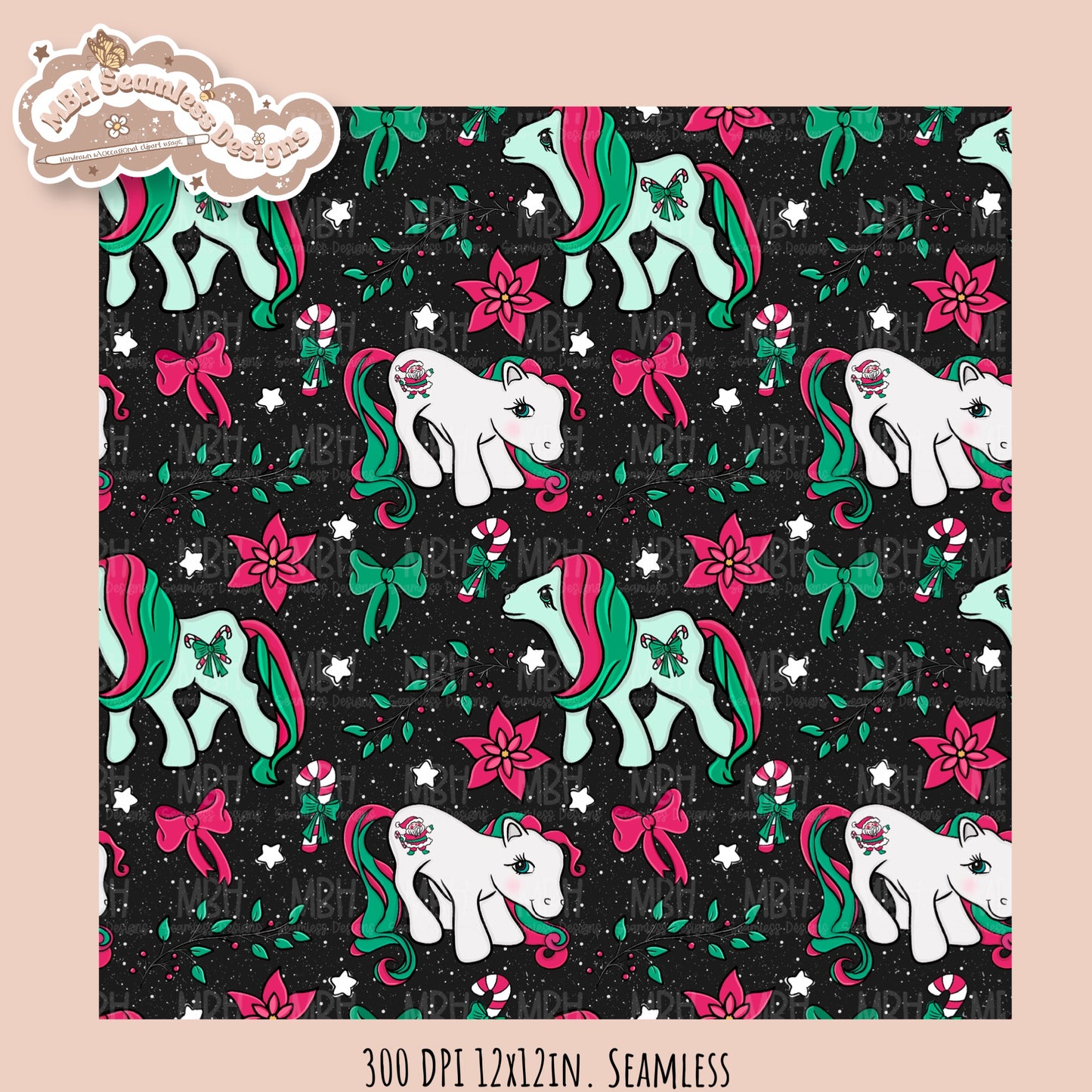 MLP Christmas Seamless Pattern // Assorted Colorways