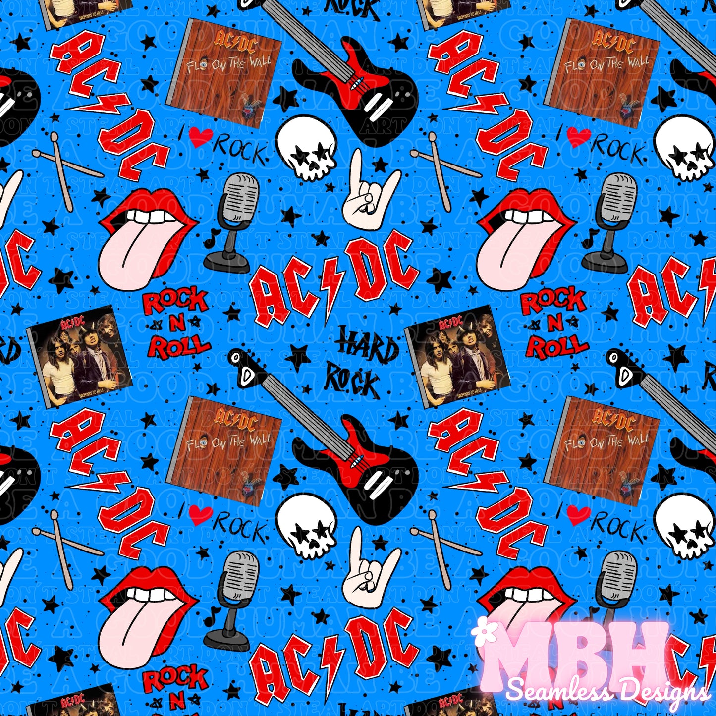 ACDC Seamless Pattern MULTIPLE COLORWAYS