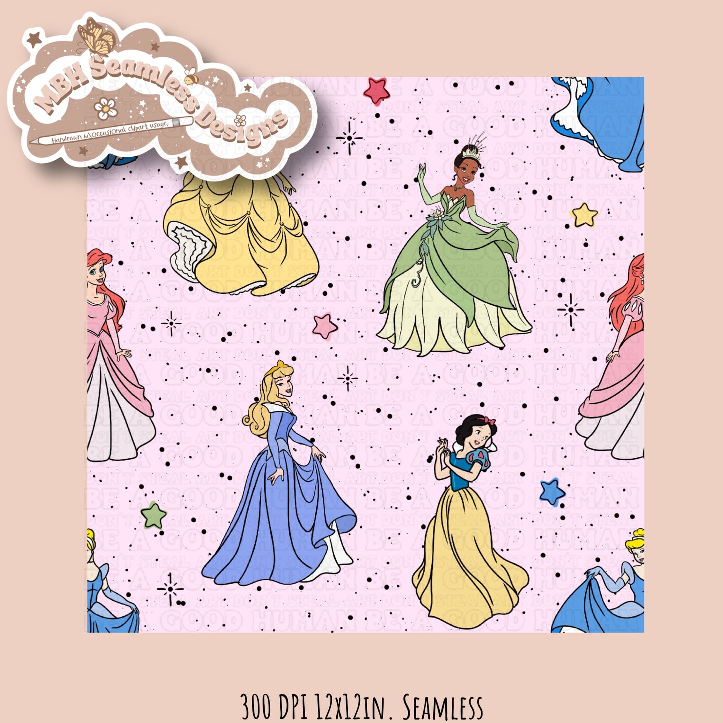 Starry Princesses Seamless MULTIPLE COLORWAYS