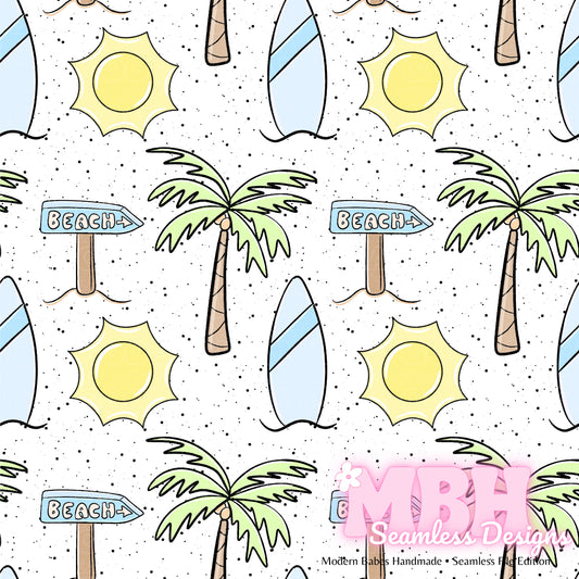 Blue Beach Spex Seamless Pattern MULTIPLE COLORWAYSBratz