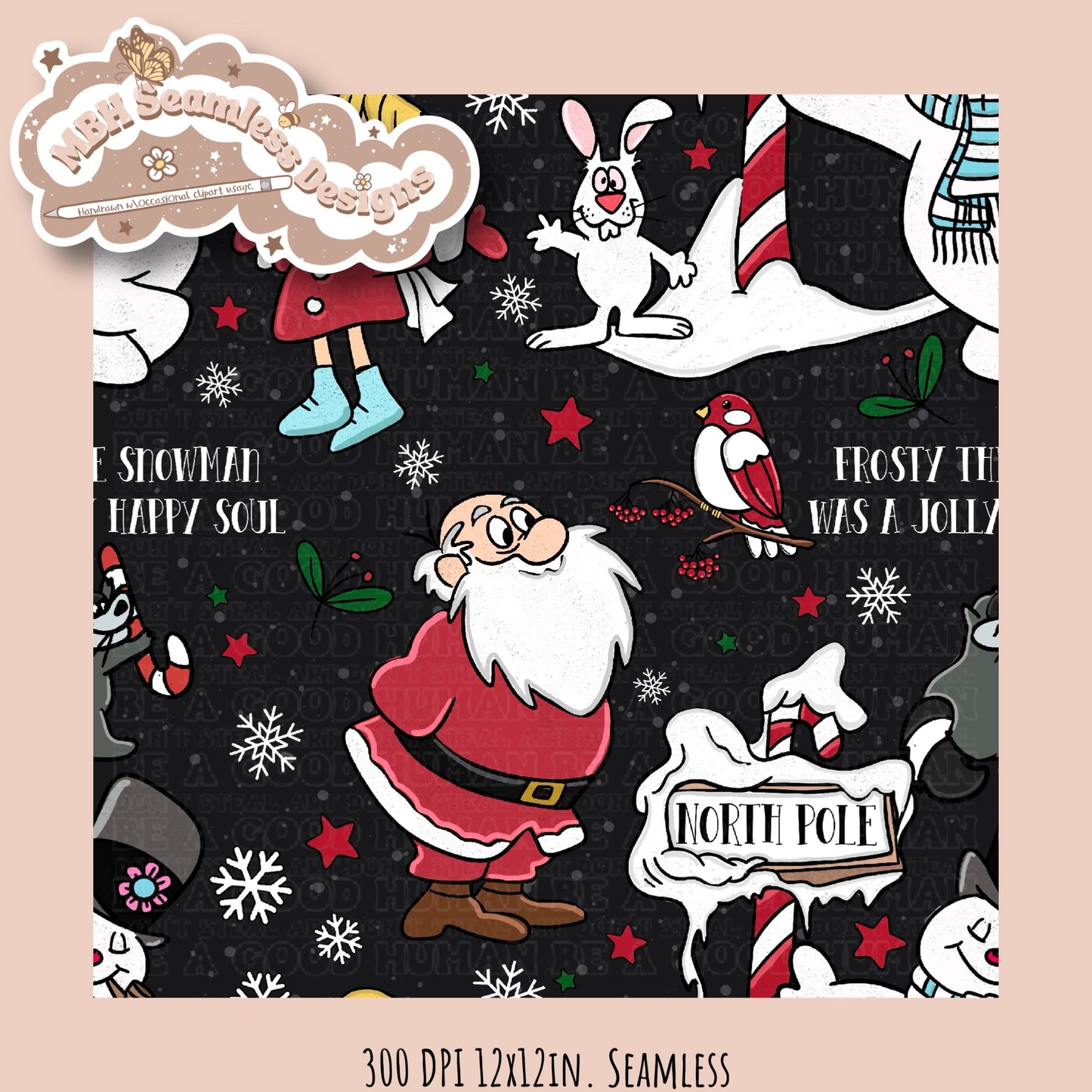 Classic Frosty Seamless Pattern MULTIPLE COLORWAYS