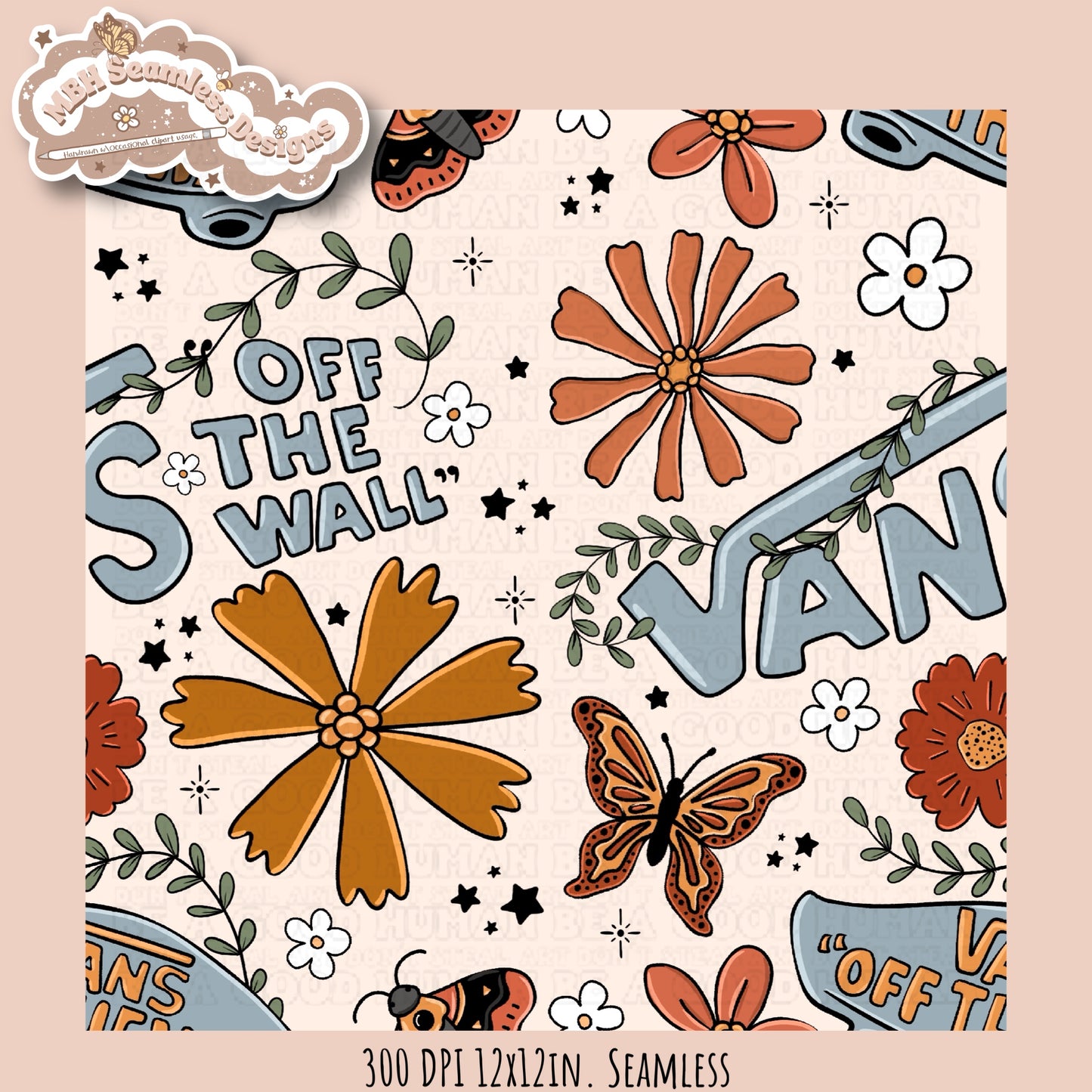 Off the Wall Floral Seamless Pattern MULTIPLE COLORWAYS