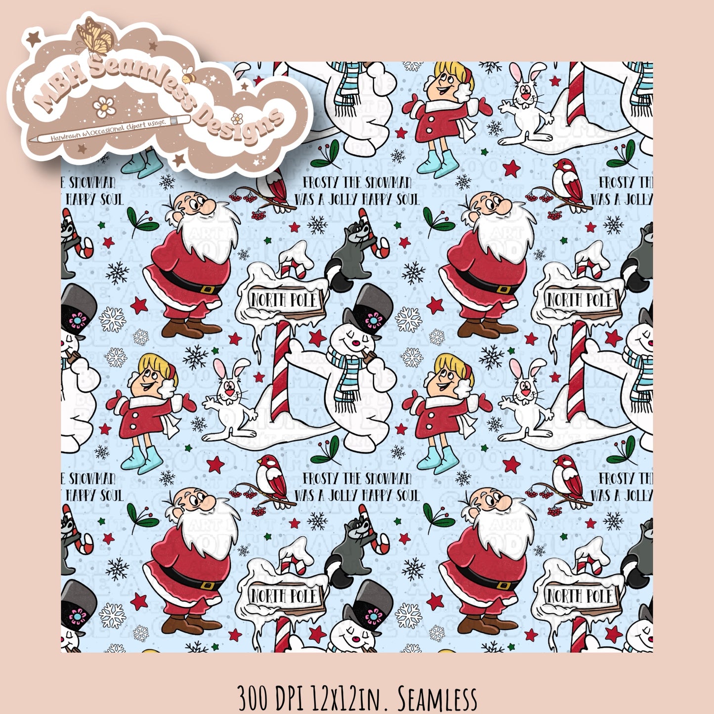 Classic Frosty Seamless Pattern MULTIPLE COLORWAYS