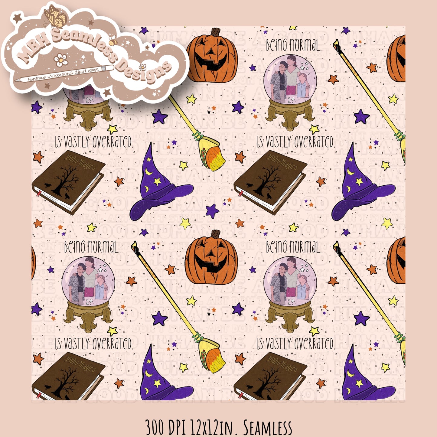 Halloweentown Quote Seamless & PNG MULTIPLE COLORWAYS