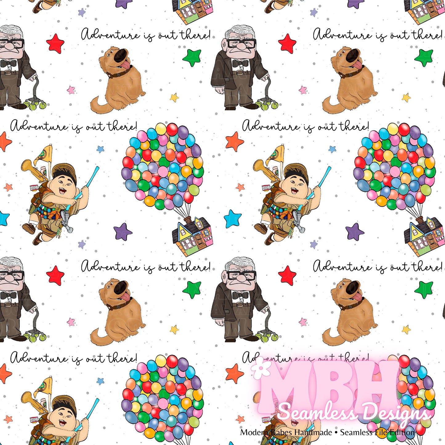 UP Adventure Quote Seamless Pattern MULTIPLE COLORWAYS