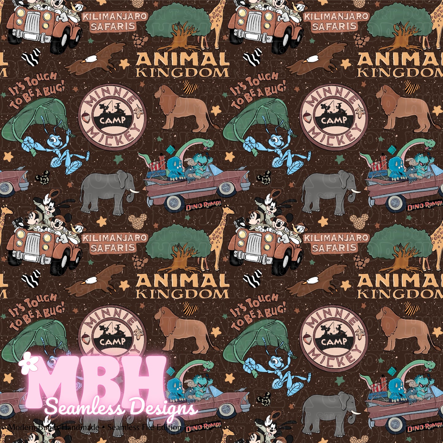 Neutral Animal Kingdom Seamless Pattern MULTIPLE COLORWAYS