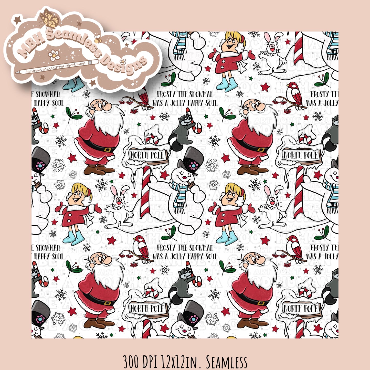 Classic Frosty Seamless Pattern MULTIPLE COLORWAYS