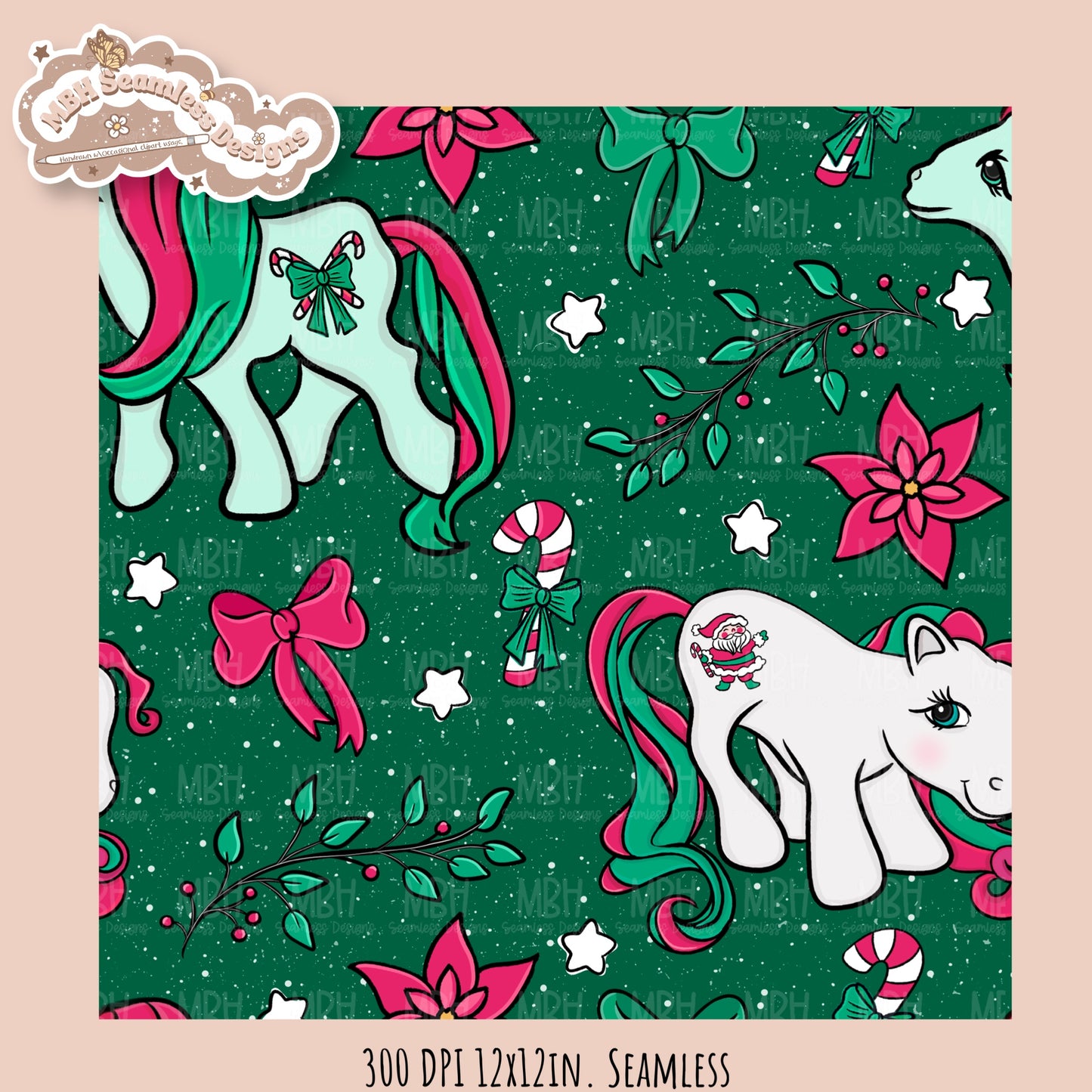 MLP Christmas Seamless Pattern // Assorted Colorways