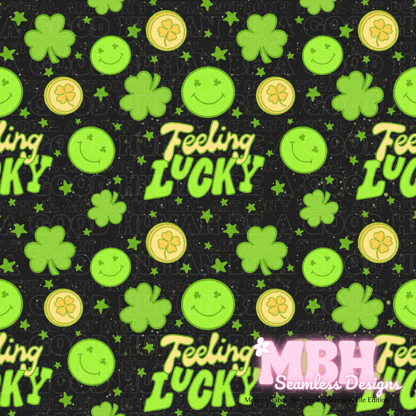 Feeling Lucky Assorted Colorways Seamless Pattern