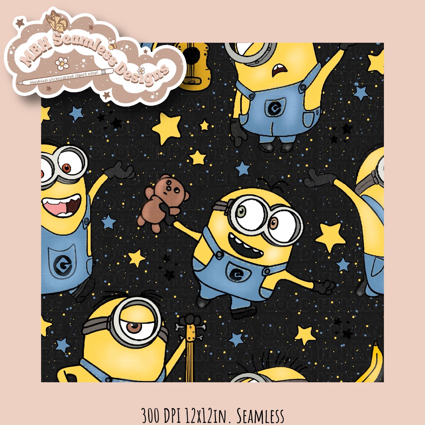 Minions Seamless Pattern MULTIPLE COLORWAYS