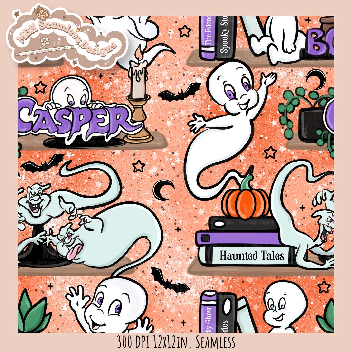 Casper Shelves Seamless Pattern // PNG // Multiple Colorway Options