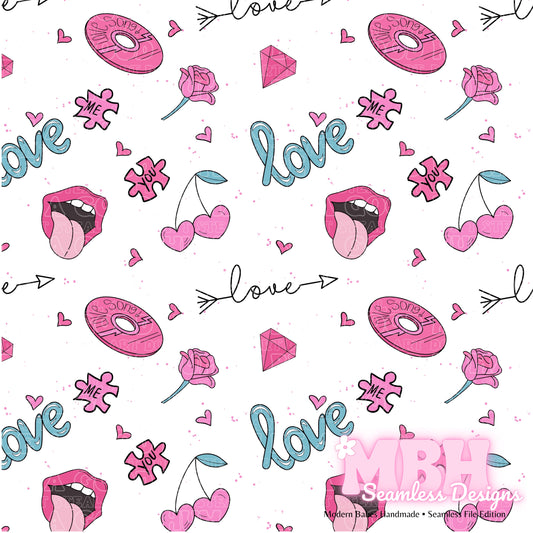 Love Seamless 2 Colorways Pattern