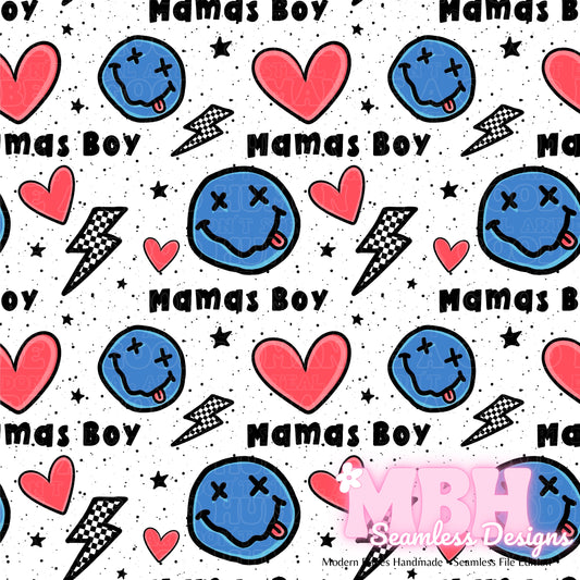 Mamas Boys Seamless Pattern MULTIPLE COLORWAYS