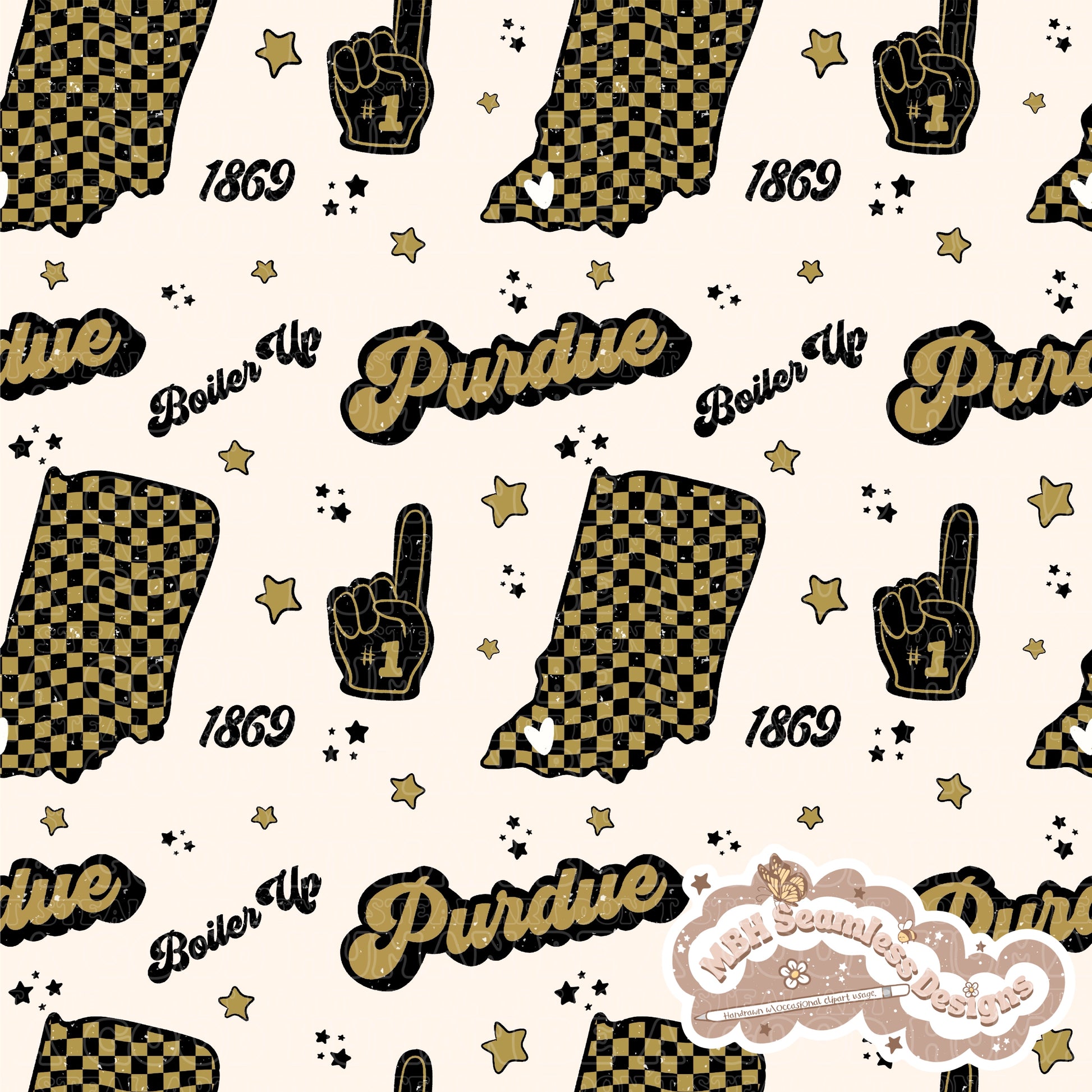 Purdue Seamless Pattern – MBH Seamless Designs